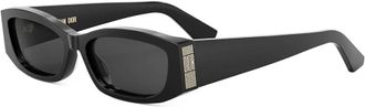 Dior DIORGRAPHIQUE S1I Smoke Rectangular Ladies Sunglasses CD402201 01A 56