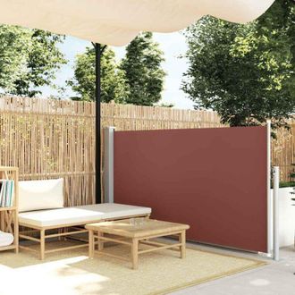 vidaXL Toldo Lateral Retr&aacute;ctil 120x300 Cm Marr&oacute;n Vidaxl