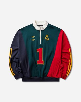adidas Men s Willy Chavarria Watsonville Quarter Zip Sweatshirt Aurora Ivy