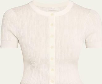 A.L.C. Lottie Textured Crop Cardigan