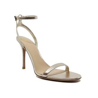 Valentino Garavani Womens Leather Stiletto Sandal Gold Lining