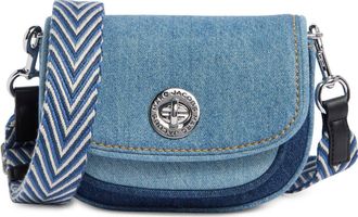 Marc Jacobs Small Colorblock Denim Signet Turnlock Saddle Bag at Nordstrom Rack