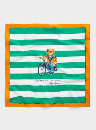 Polo Ralph Lauren Mens Biking teddy bear tie scarf