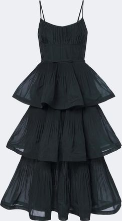 Zimmermann Pleated tiered bustier dress