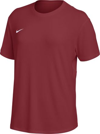Nike Womens One Relaxed Short-Sleeve Top (Stock) in Red | HF6890-613