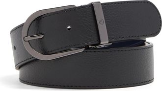 Piquadro Accessoires, Heren, Zwart, ONE Size, Leer, Omkeerbare leren riem met gesp