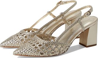 Marc Fisher Zunnie Womens Shoes Gold Leather : 7.5 M