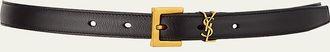 Saint Laurent YSL Monogram Leather Belt