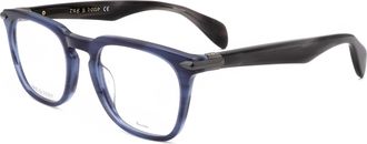 Rag & Bone Rag & Bone Mens 49mm Blue Havana Opticals