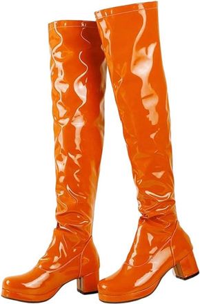 Generic Womens Knee High Leather Boots Round Toe Winter Warm Lined Office Outdoor Long Boot