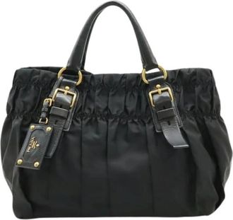 Prada Pre-owned Vintage Tote Bag - Dames - Vintage Handtas - Zwart - ONE Size - Leer - Vintage