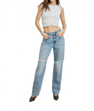 Favorite Daughter Tommy Low Slung Straight Jeans In Flint