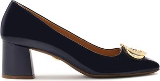 Kazar Donkerblauwe gelakte pumps - Dames - Pumps - Blauw - 35 1/2 EU - Leer - Schoenen