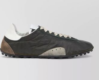 Maison Margiela leather and nylon panelled low-top sneakers