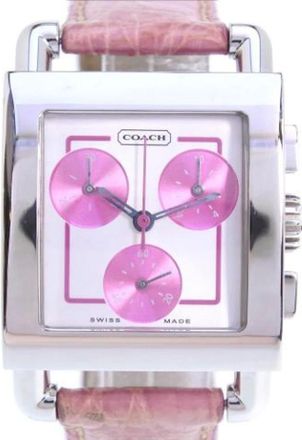 Coach Pre-owned Watches, female, Gray, Size: ONE SIZE Pre-owned Stainless Steel watches