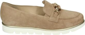 Hassia Beige Su&egrave;de Instappers - Dames - Loafers - Beige - 40 1/2 EU - Su&egrave;de - Schoenen