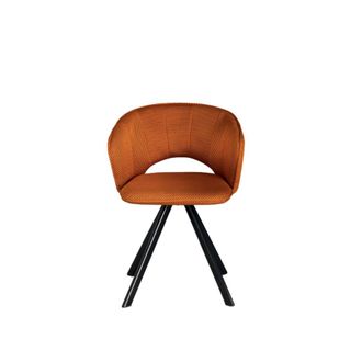 MondoViro Juego de 2 sillas de tela naranja, 61x58 cm, 78h