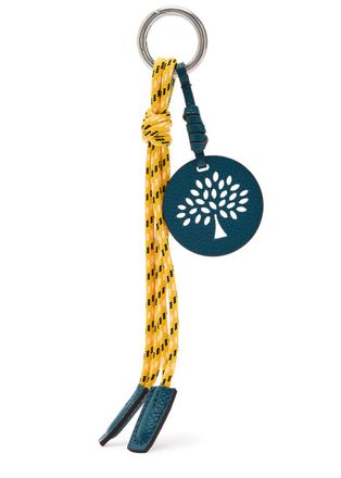 Mulberry Leather and Rope Keyring - Yellow - One Size
