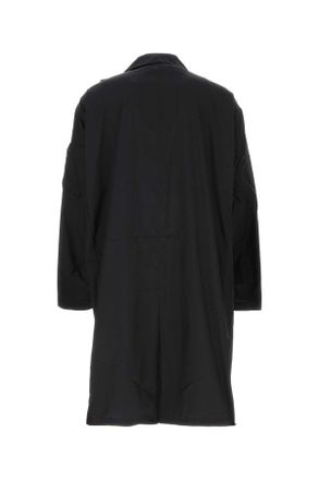Random Identities Mens Black Polyester Coat Cappotti