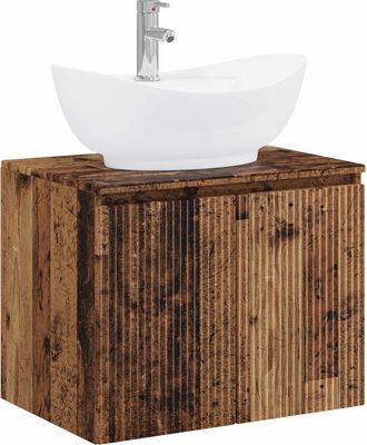 vidaXL Juego De Muebles De Ba&ntilde;o Madera Envejecida Madera De Ingenier&iacute;a Vidaxl