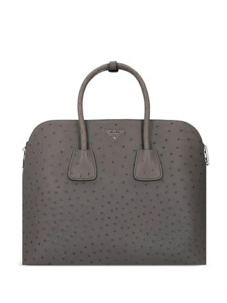 Prada Borsa tote in pelle - Grigio