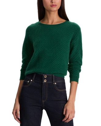 Alice & Olivia Alice + Olivia Carolee Crewneck Cashmere-Blend Pullover