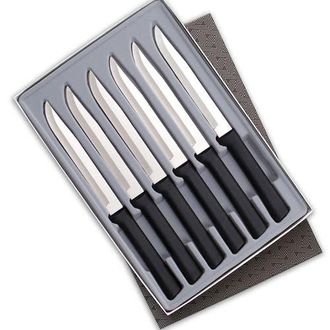 Rada 6 Piece Steak Knife Set in Gift Box in Black at Nordstrom