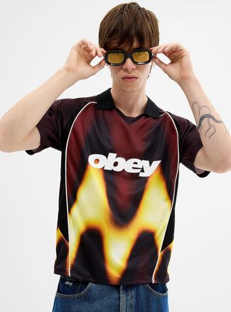 Obey Mens Blurred soccer jersey