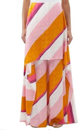 Fendi Womens Multicolor Silk Pants
