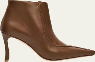 Manolo Blahnik Milleta 90mm Leather Ankle Boots