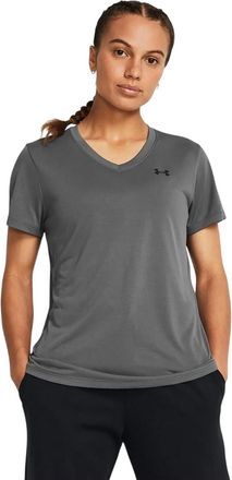 Under Armour Dames/Dames V-hals T-shirt (Carbon Heather)