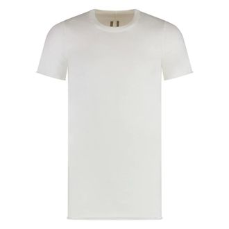 Rick Owens T-Shirts, male, White, Size: 2XL Cotton crew-neck T-shirt