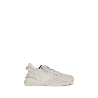 Fendi White Calf Leather Bos Taurus Athletic Womens Sneakers