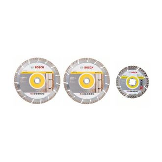 Bosch Set professionale de Dischi da taglio diamantati Standard per Universale de 3 pz x-lock & M14, per pi&ugrave; materiali, &oslash; 230 mm, Accessorio per