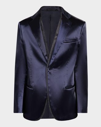 Giorgio Armani Men & apos;s Soho Rhinestone-Trim Tuxedo Jacket
