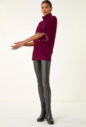 Roman Faux Pearl Embellished Knit Jumper