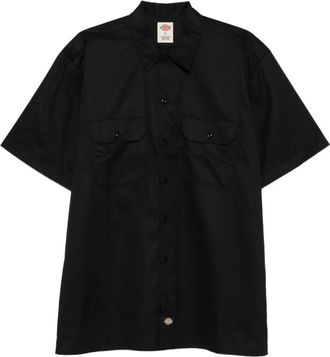 Dickies logo-patch shirt - men - Cotton/Polyester - M - Black