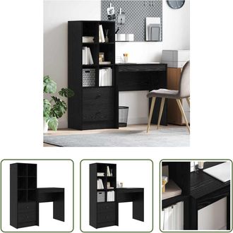 vidaXL Vidaxl Escritorio Roble Negro 115,5 X 40 X 127 Cm 2 Uds
