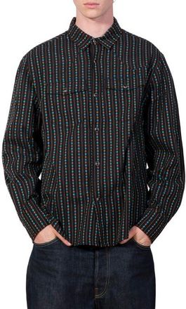 Pleasures Tribute Western Snap-Up Shirt in Black at Nordstrom, Size Xx-Large