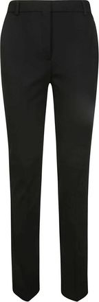 Sportmax Pontida Slim-fit Broek - Dames - Slim Fit Broeken - Zwart - M - Katoen - Broeken