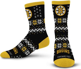 For Bare Feet Team Sweater Crew Sock NHL Large