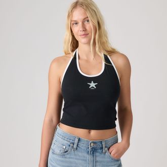 Levi's Graphic Ella Halter Top - Womens - XS - Black