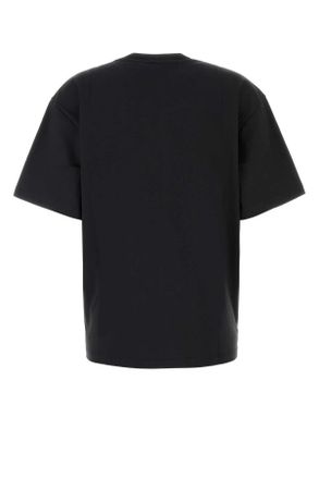 Ganni Womens Graphite Cotton Oversize T-Shirt Phantom Exterior: Organic Maglie Sweater