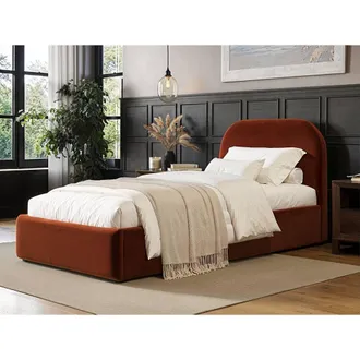 Flair Alba Single Ottoman Bed in Orange