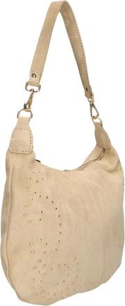 Notre-V Kirby Suede Schoudertas - Dames - Schoudertassen - Beige - ONE Size - Su&egrave;de - Tassen