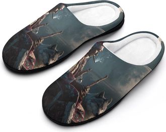 Generic Native USA Chieftans Wolf Womens Slippers Winter Warm House Shoes Indoor Outdoor Hotel Slipper