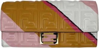 Fendi Pre-owned Long wallet (bi-fold) - Dames - Vintage Accessoires - Veelkleurig - ONE Size - Leer - Vintage