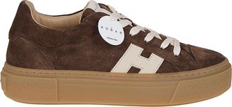 Hogan Brown H705 Suede Sneakers