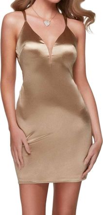 Alyce Paris Strappy Plunging V-Neck Cocktail Dress In Gold