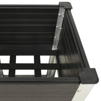 Berkfield Home Garden Raised Bed with Shelf 50x50x90 cm WPC Grey | Size: 50 x 50 x 90 cm